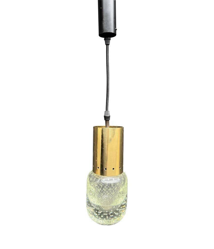 photo buy A Rare Pair Of 1950s Murano Glass And Brass Pendant Light By Gino Sarfatti And Archimede Seguso