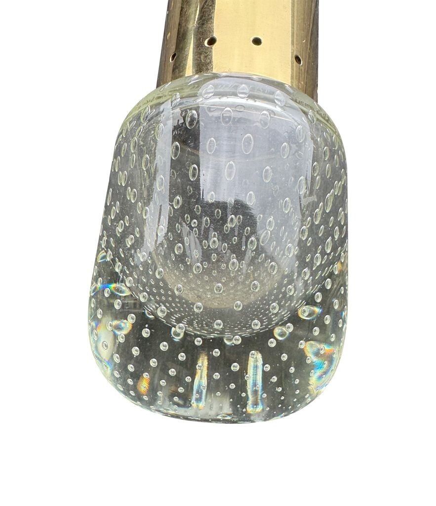 photo vintage A Rare Pair Of 1950s Murano Glass And Brass Pendant Light By Gino Sarfatti And Archimede Seguso