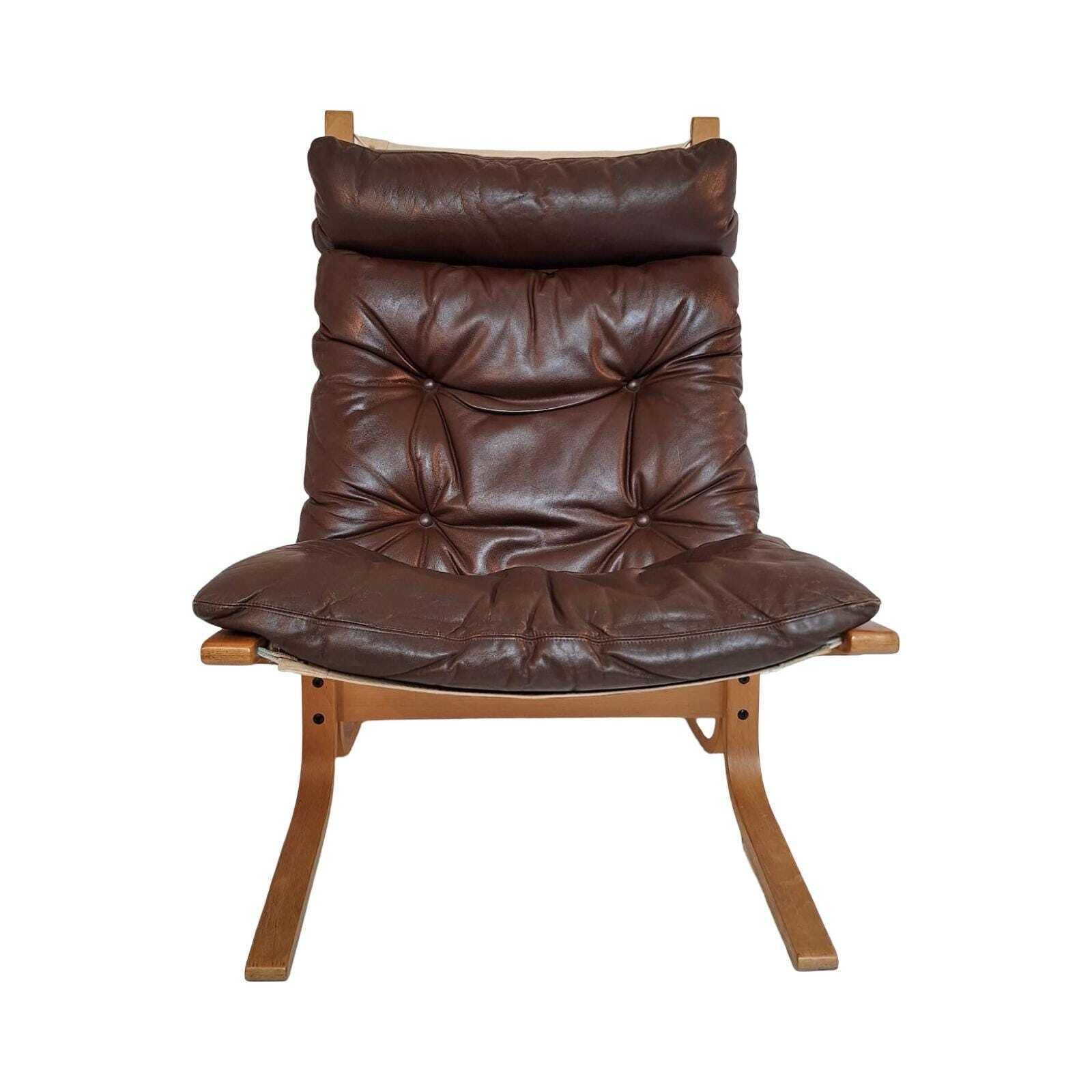Ingmar Reling For Westnofa   Siesta Chair   Bentwood Sling Chair   Brown Leather photo furniture