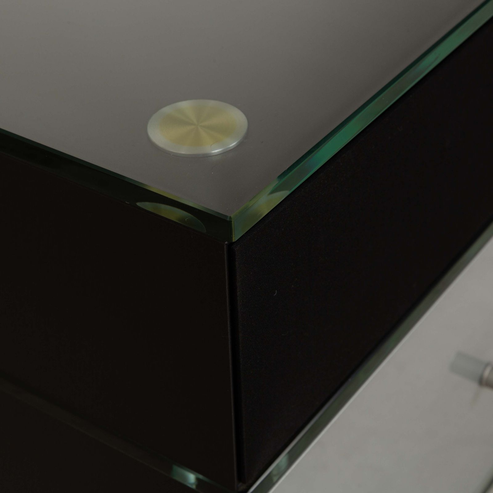 Buffet Spectral CL 4562 en bois, noir et argent, Hi-Fi photo Mobilier