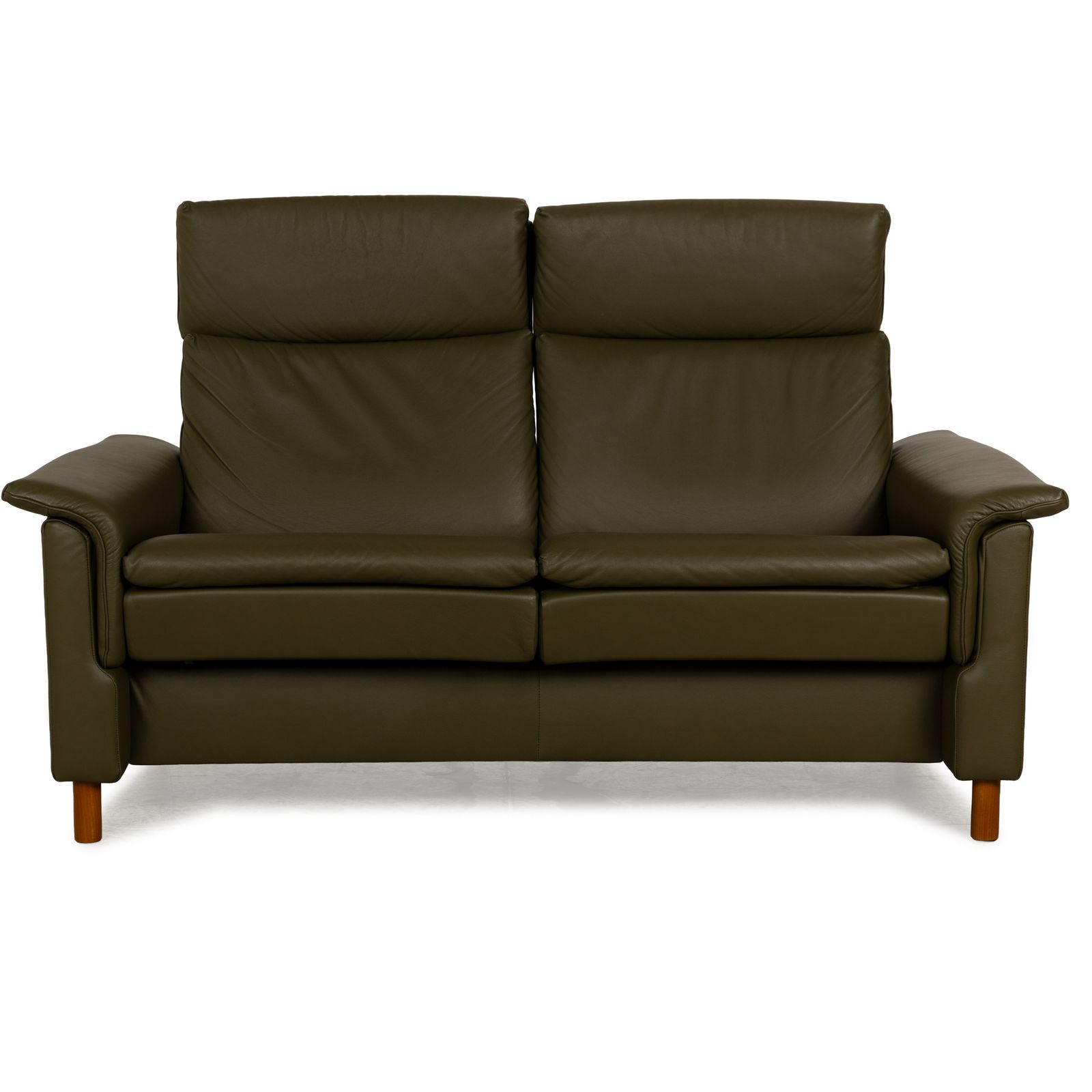 Stressless Aurora Leather Two Seater Dark Green Manual Function Sofa