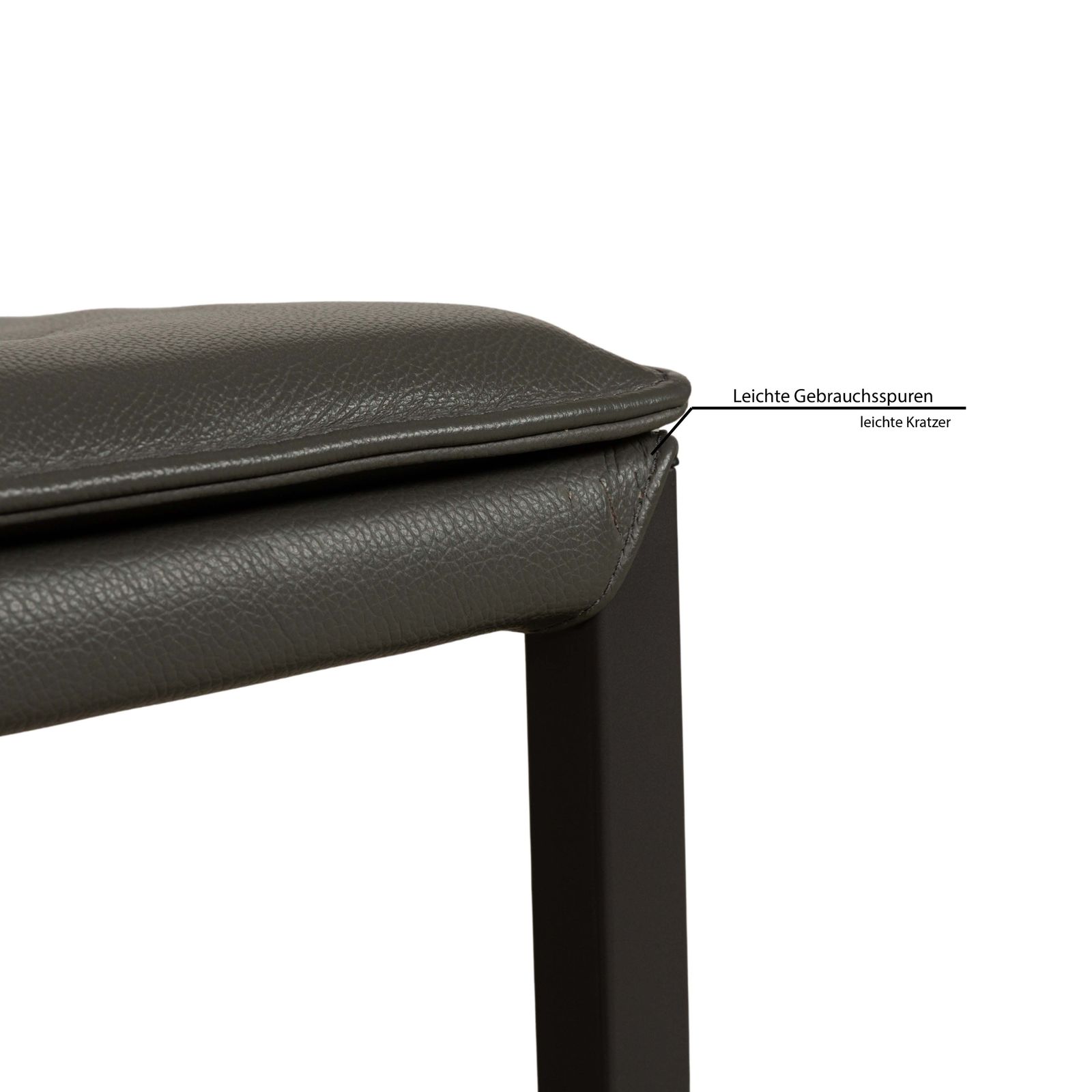 Set Of 4 Cattelan Italia Isabel Leather Chairs Grey photo vinterior