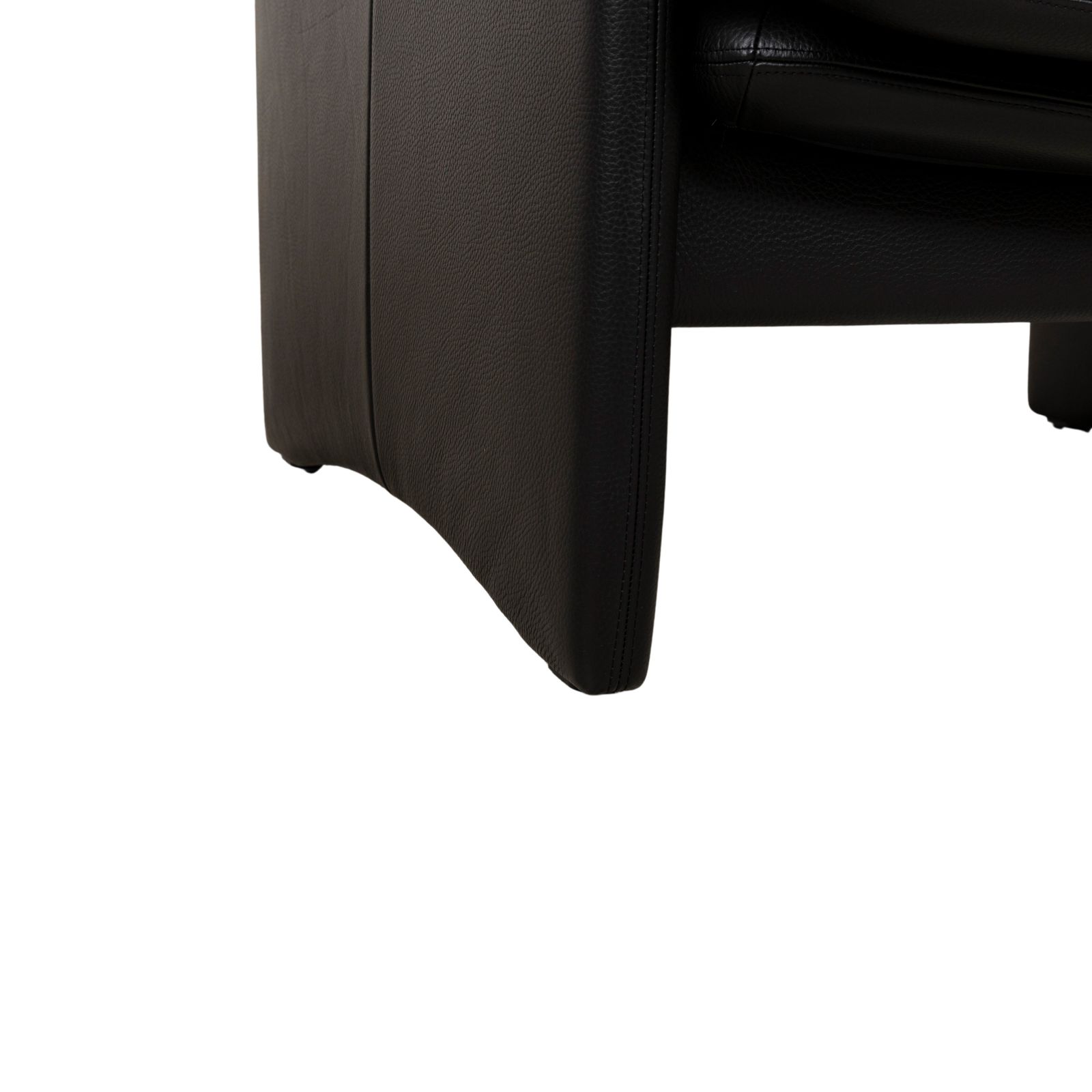 Fauteuil Erpo Chalet en cuir noir photo vinterior