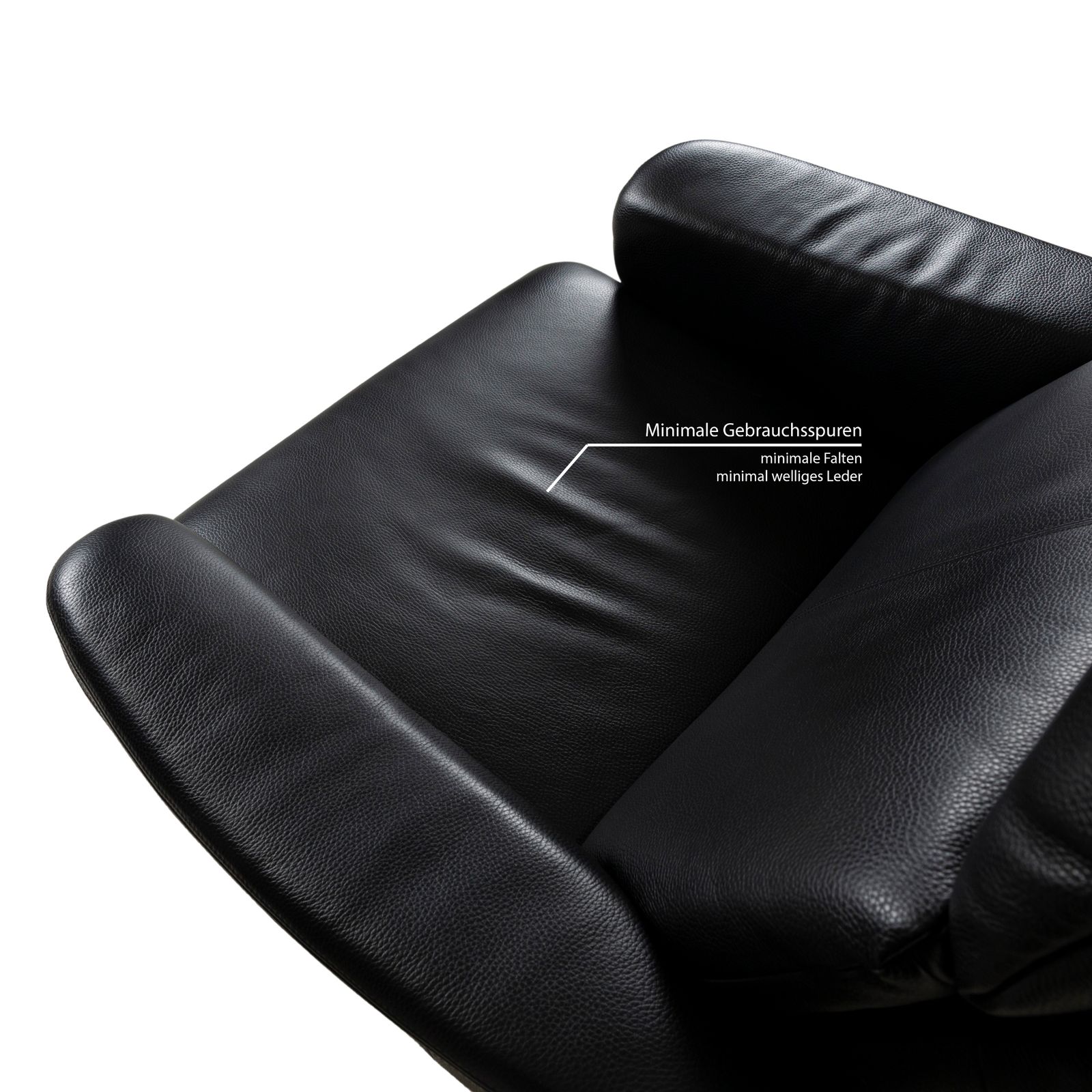 Fauteuil Erpo Chalet en cuir noir photo vintage