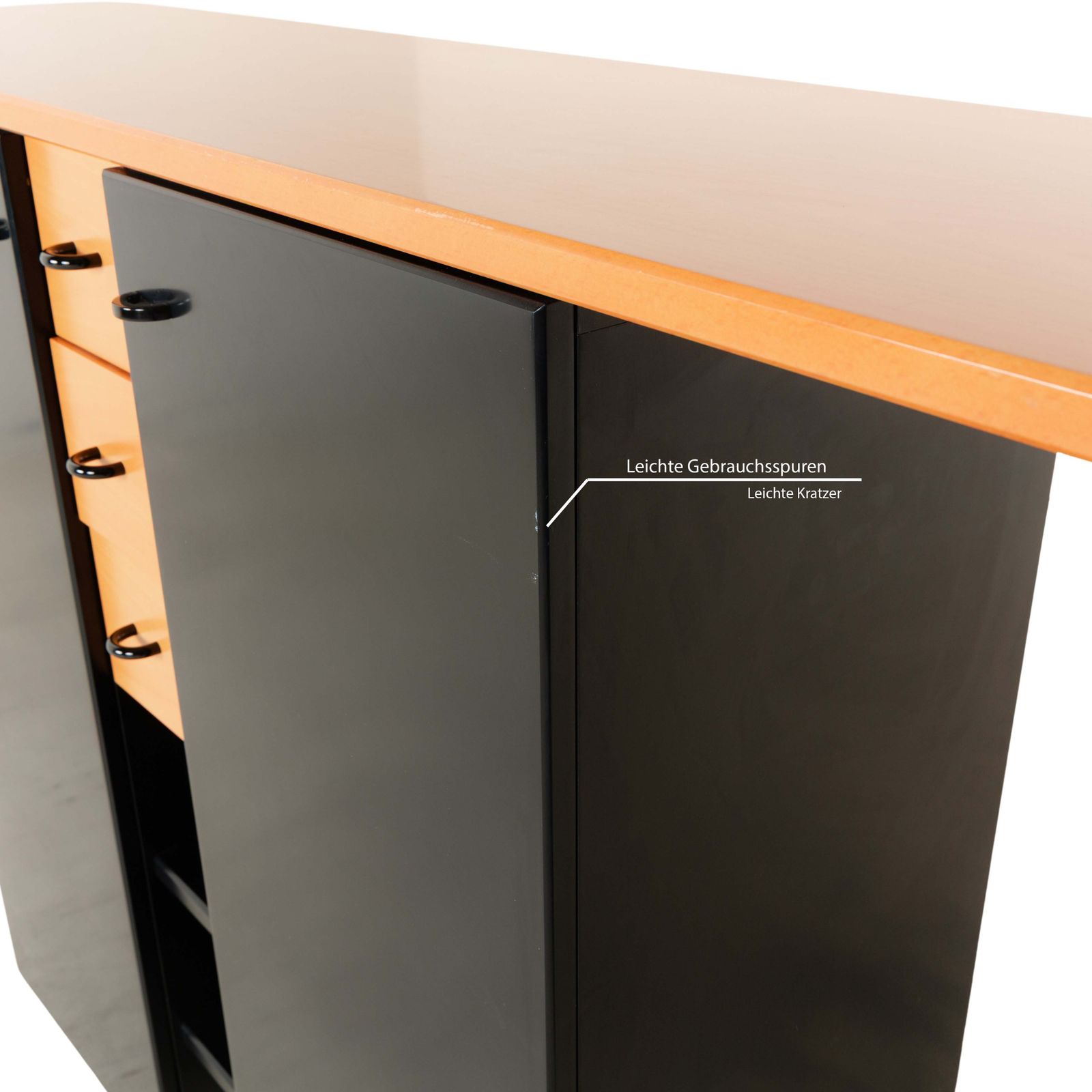 Interlübke Houten Dressoir Zwart Bruin Highboard photo vinterior