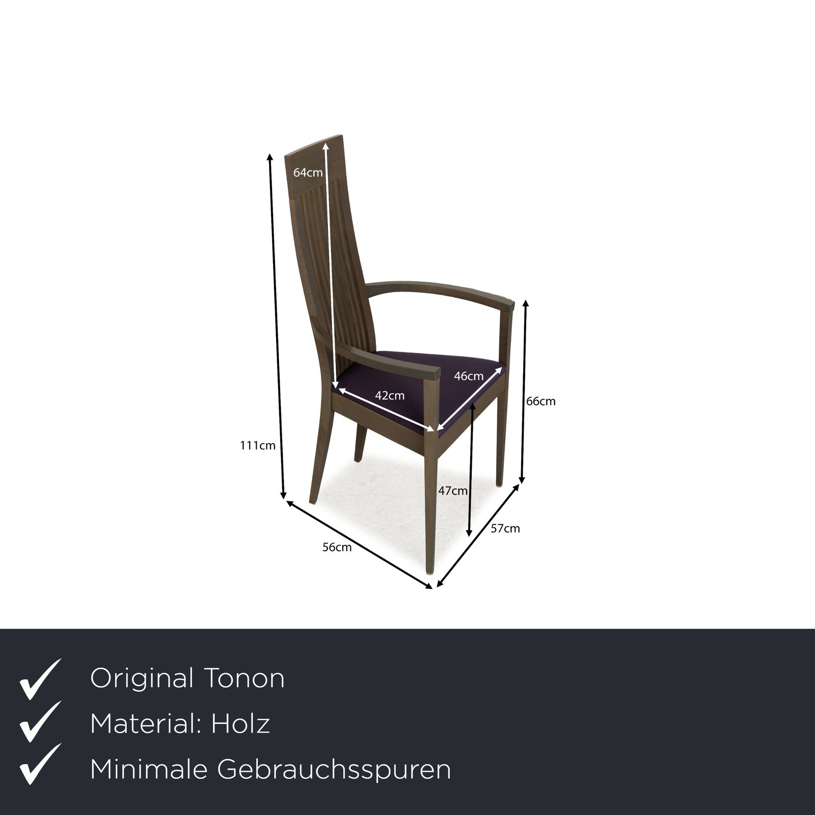 8 Piece Chair Set Tonon Wooden Chair Brown Grey Purple photo furniture