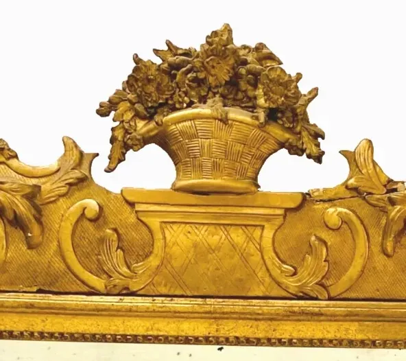 Louis XVI Style Mirpoir Wood And Gilded Stucco 19th Century photo furniture