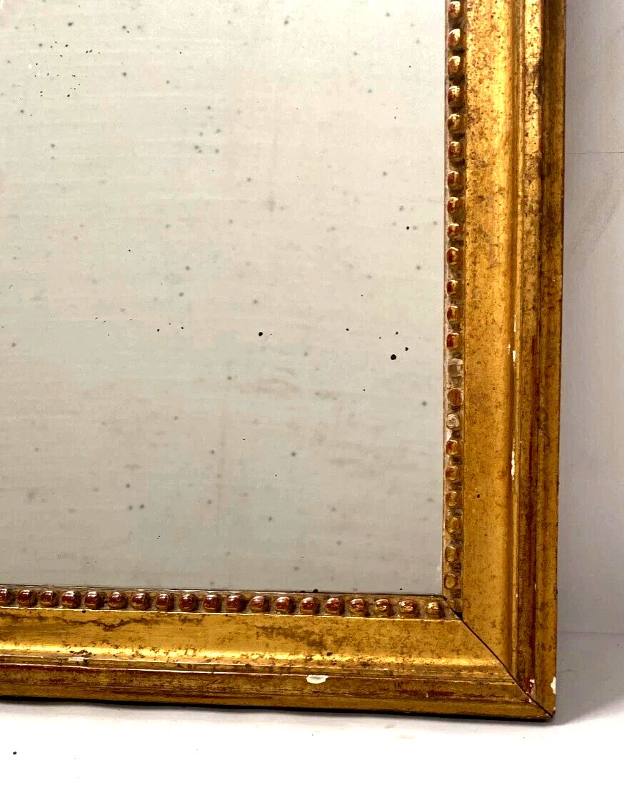 Louis XVI Style Mirpoir Wood And Gilded Stucco 19th Century photo vintage