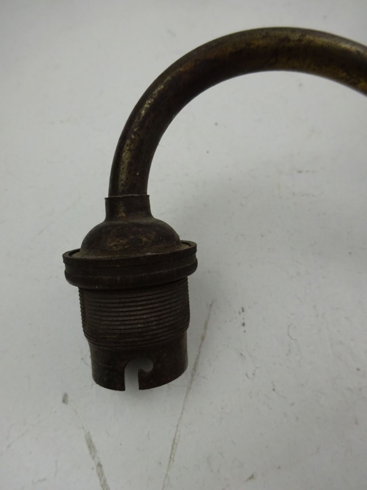 photo for sale Antique Early 1900s Brass Rise And Fall 2 Arm Light Fixture For Restoration And Rewire