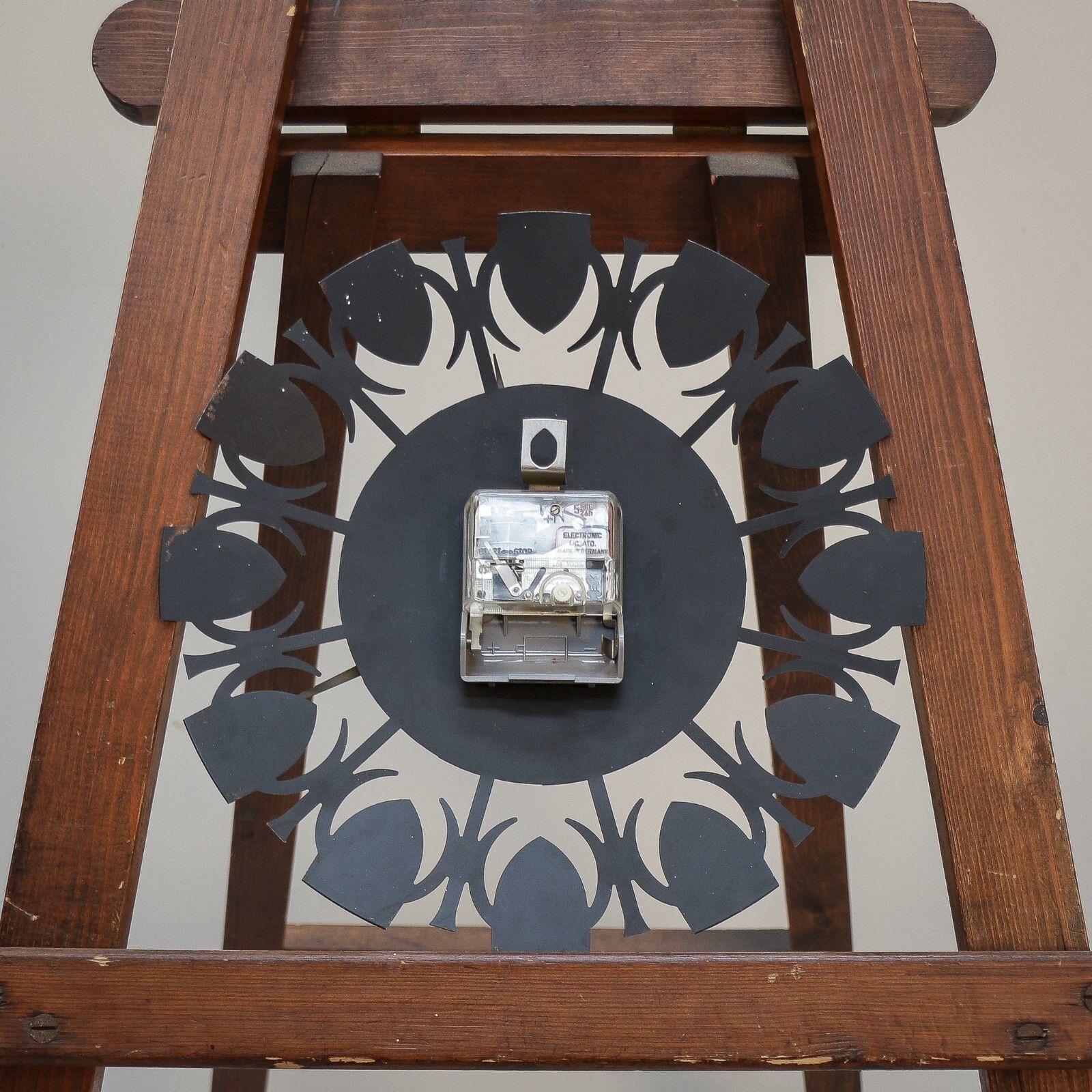 Mid Century Clock Junghans German Brutalist Style photo vinterior