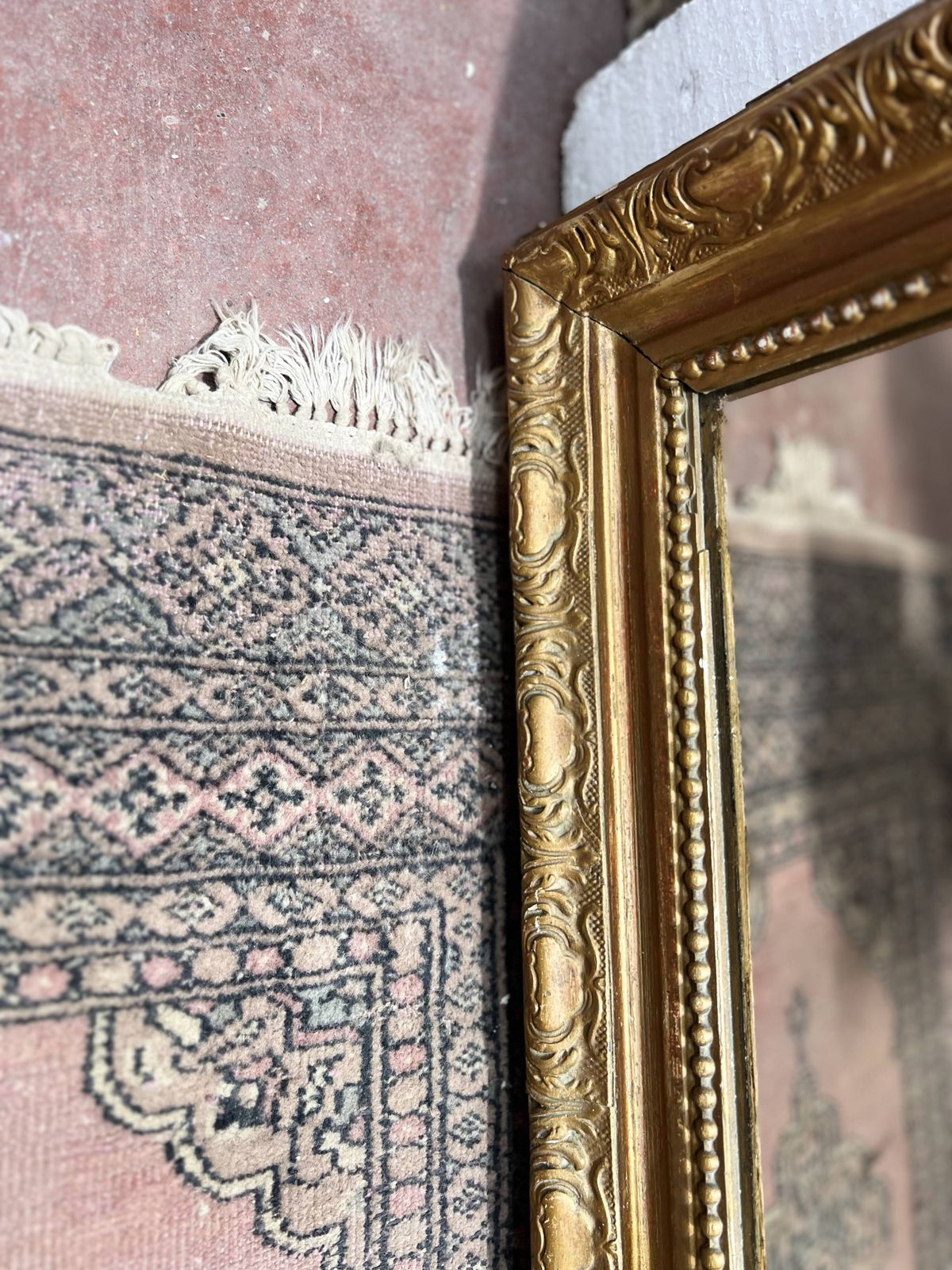 Louis XV Style Mirror In Wood And Gilded Stucco, 20th Century photo vintage
