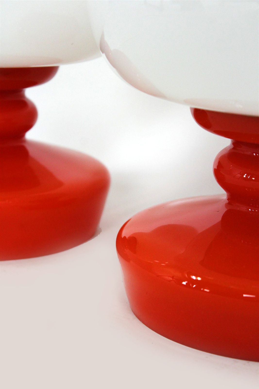 Glass Table Lamps By Stepan Tabery For Osvetlovaci Sklo, 1970s, Set Of 2 photo for sale