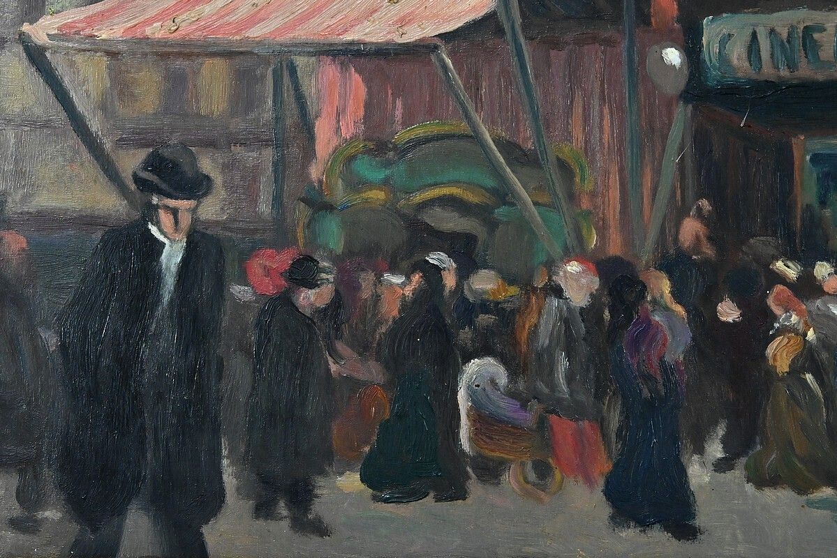 Painting “Street Scene” By C. Subileau – Early 20th Century photo vinterior