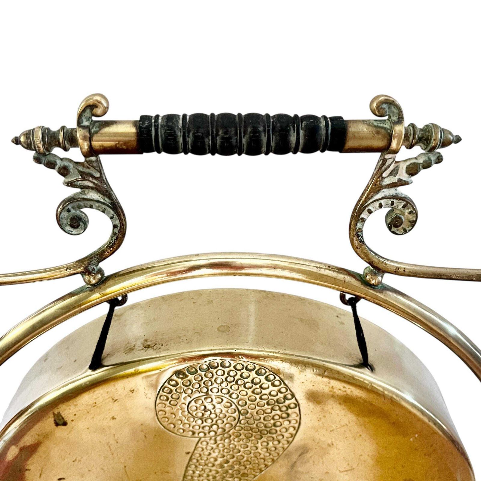 Antique Victorian Large Floor Standing Dinner Gong   Hallway Dinner Gong   Large Dining Room Dinner Gong   Home Decor   Dinner Parties photo vinterior