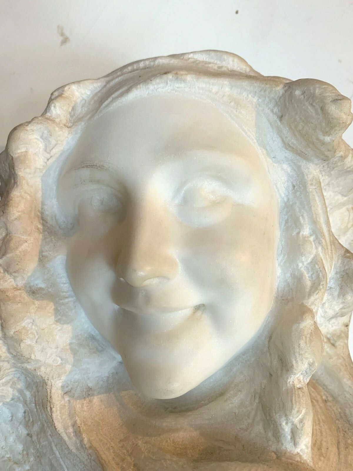 Prof Pattarino Carrarre Marble Group 20th Century Marble Sculpture photo vinterior