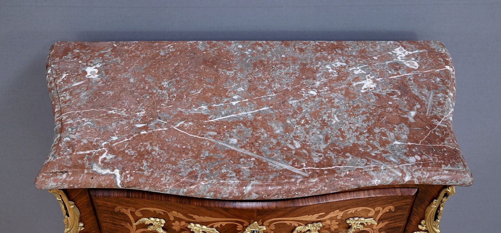 Secretary In Precious Wood Marquetry, Transition Style, Napoleon III Period – Mid 19th Century photo Furniture