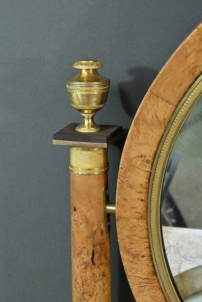 Dressing Table In Elm Burl Veneer, Empire Period – Early 19th Century photo 2830.0