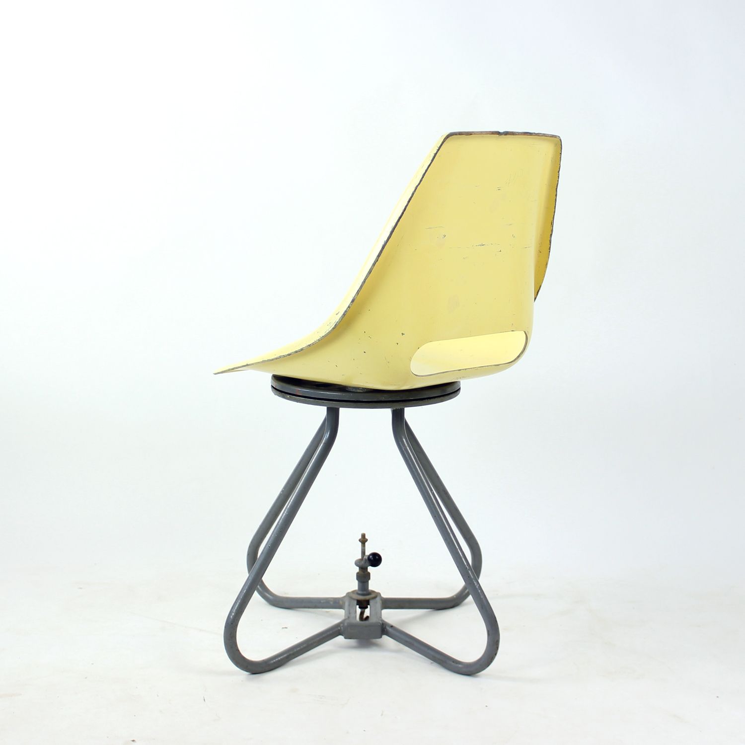 Yellow Tram Chair By Miroslav Navratil For Vertex, 1960s photo Furniture