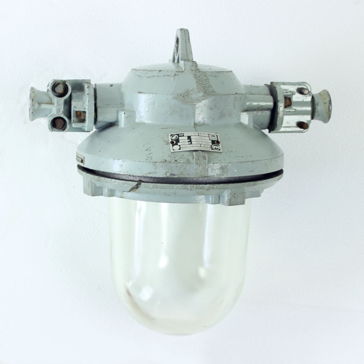 Industrial Factory Ceiling Light, Czechoslovakia 1950s photo 220.0