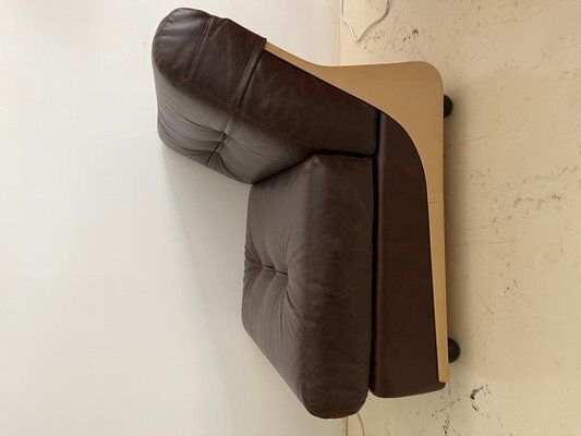 Brown Armchair In Fiberglass Shell