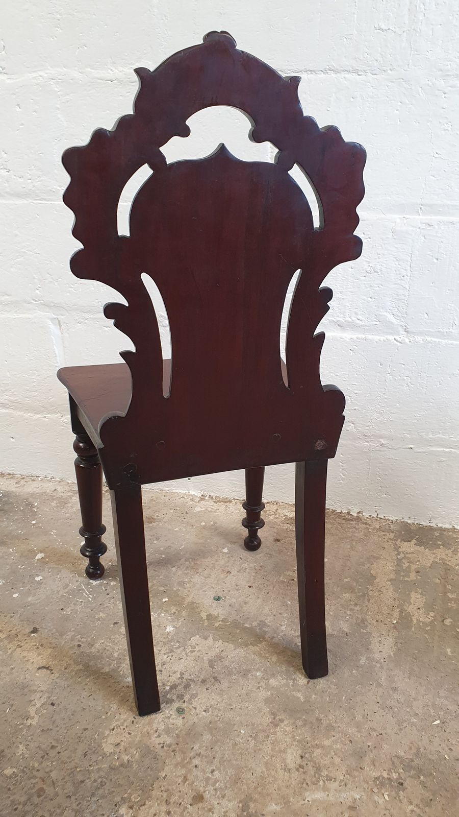 Antique Mahogany Carved Hall Chair photo furniture