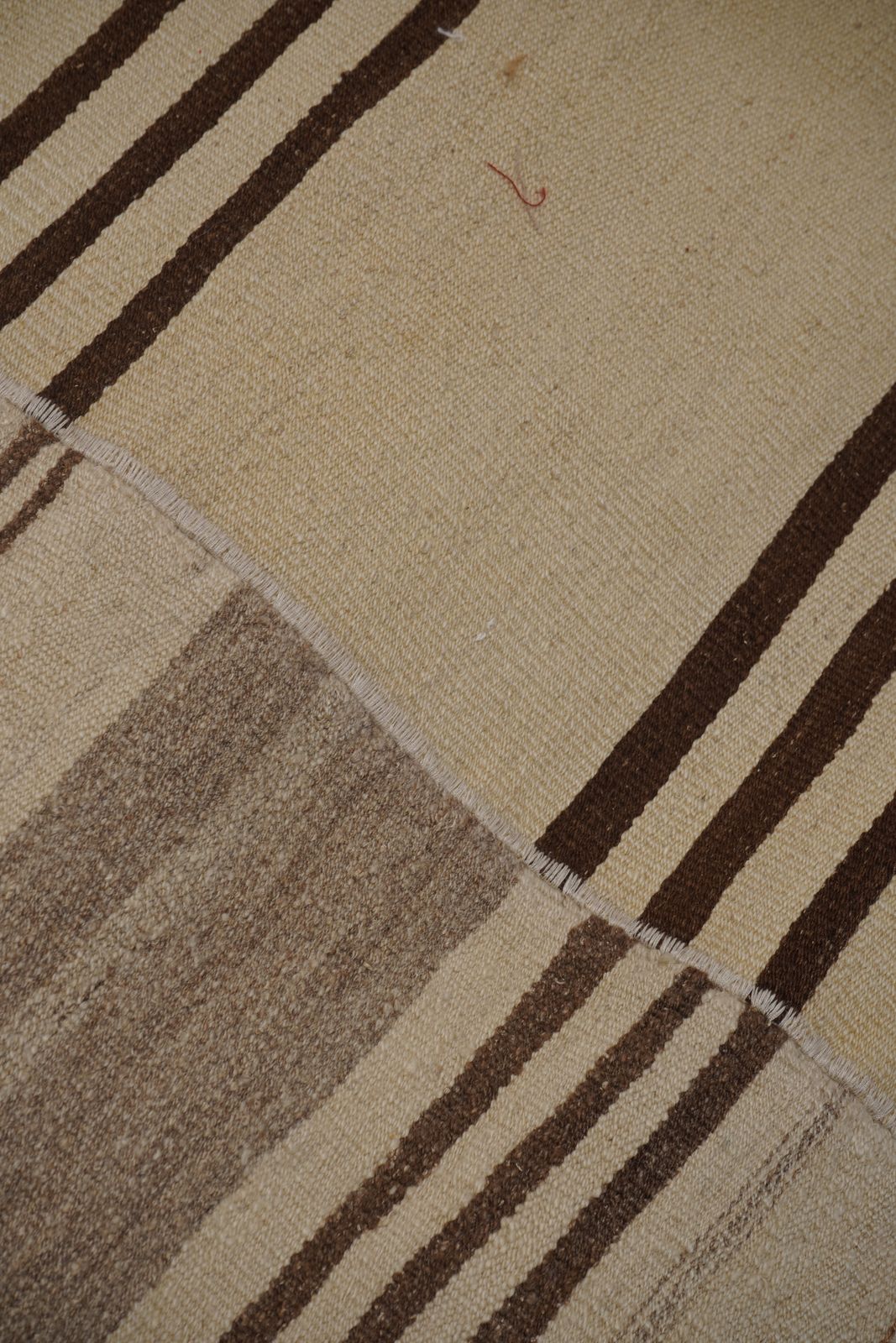 photo furniture Striped Organic Hemp Kilim Rug 7'8'' X 11'