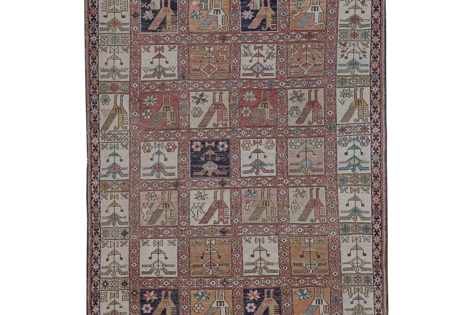 Soumac Kilim Pictorial Animals Rug 4'1'' X 5'8'' photo 650.0