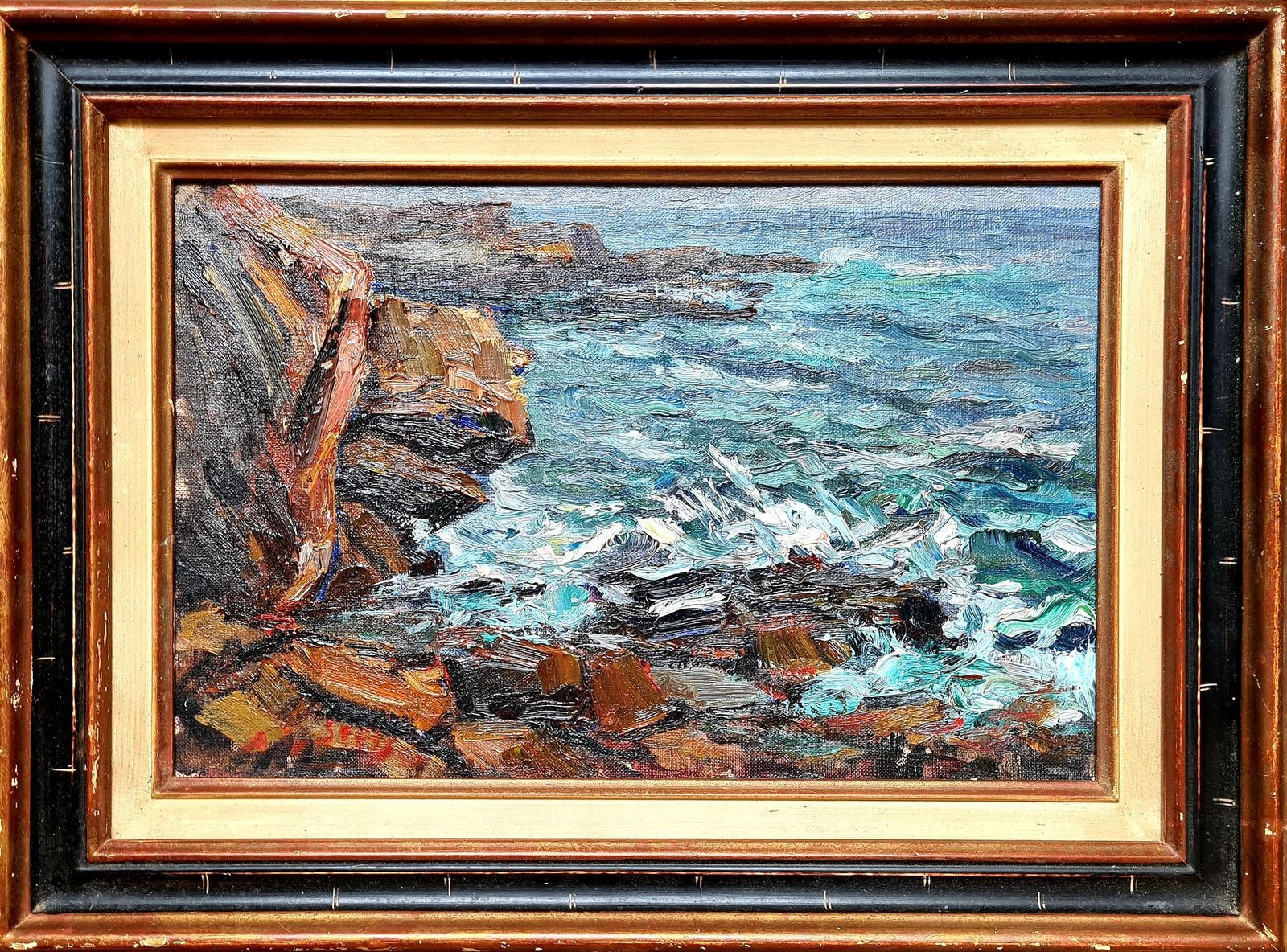Expressionist Seascape, Bord De La Mer, Cassis, South Of France