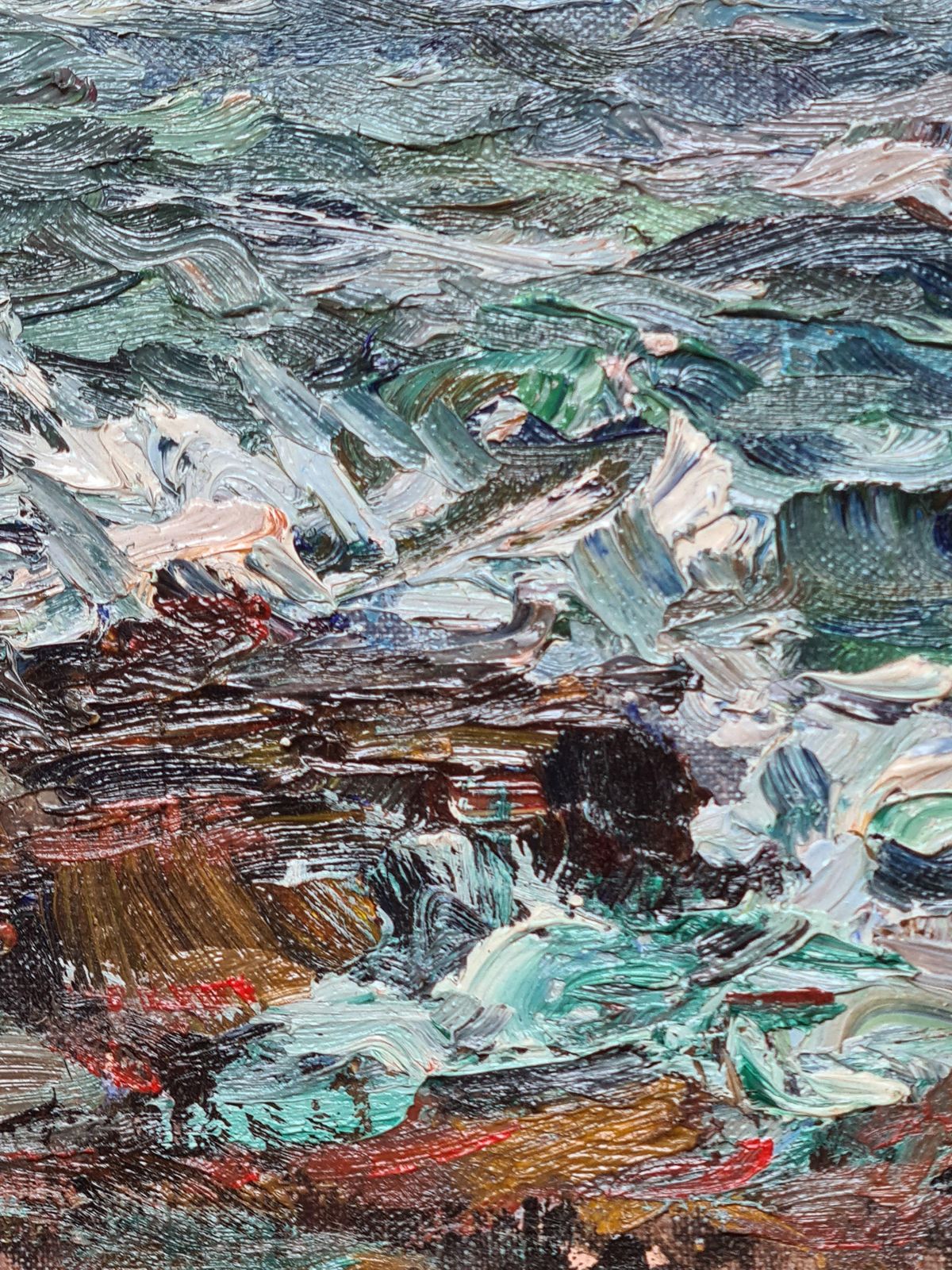Expressionist Seascape, Bord De La Mer, Cassis, South Of France photo Art