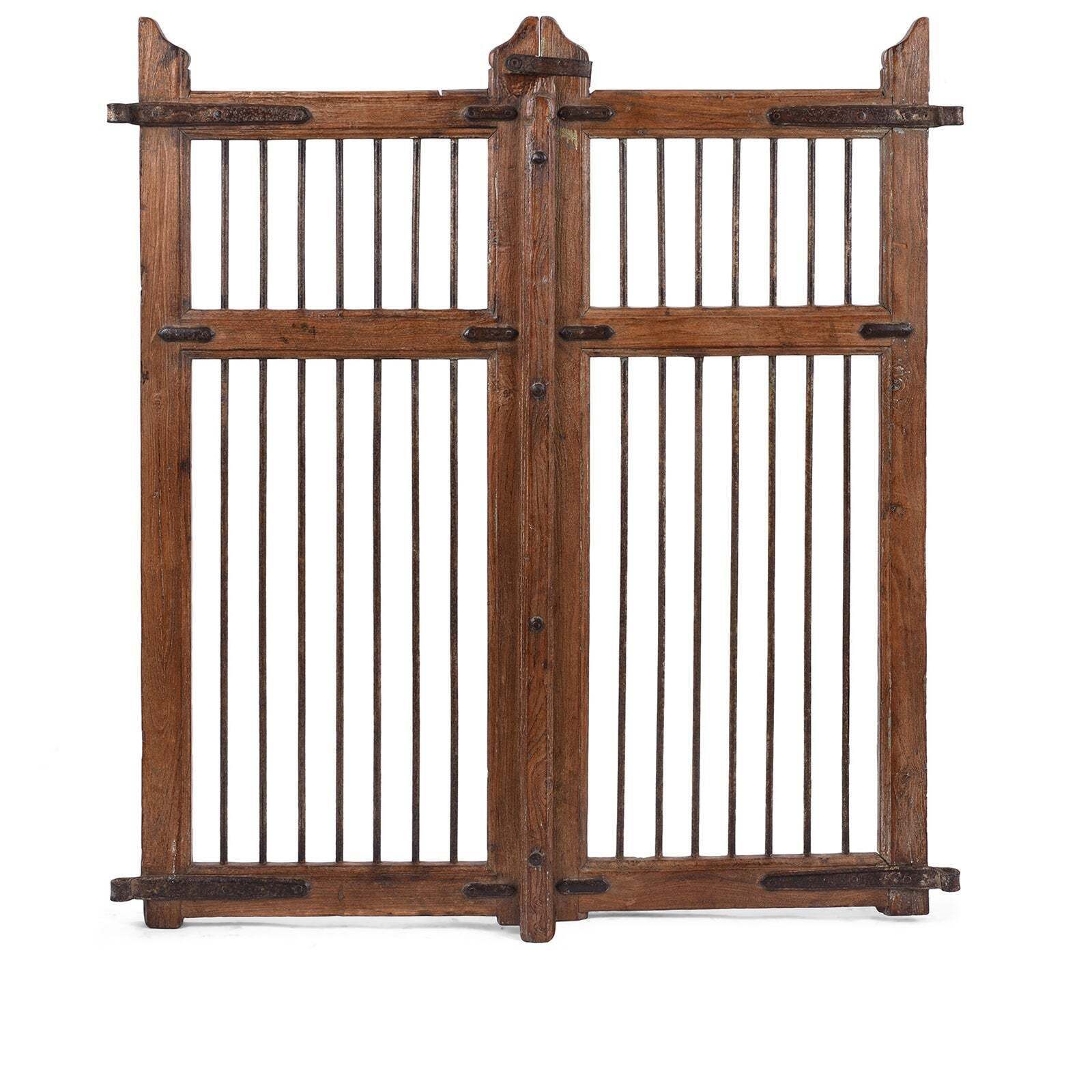 Indian Teak Dog Gate From Gujarat, 19th Century