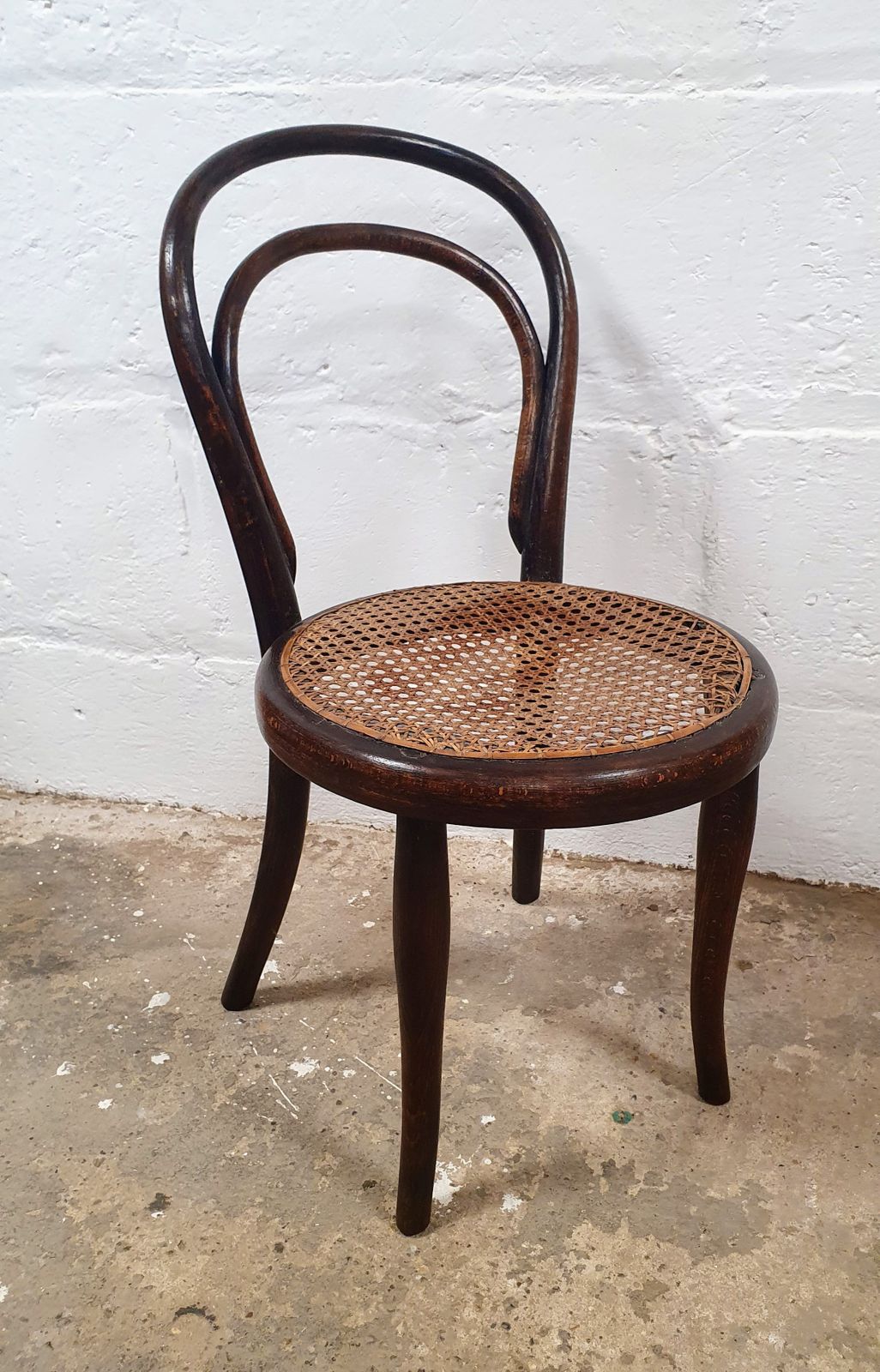 Very Rare Original Child's Size Thonet No. 14 Bentwood Chair With Cane Seat photo Furniture