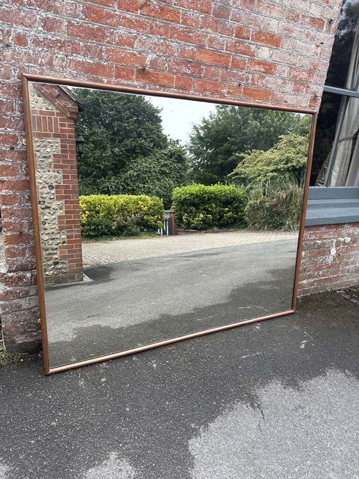 An Exceptional Large Antique French 19th Century Bistro Mirror.