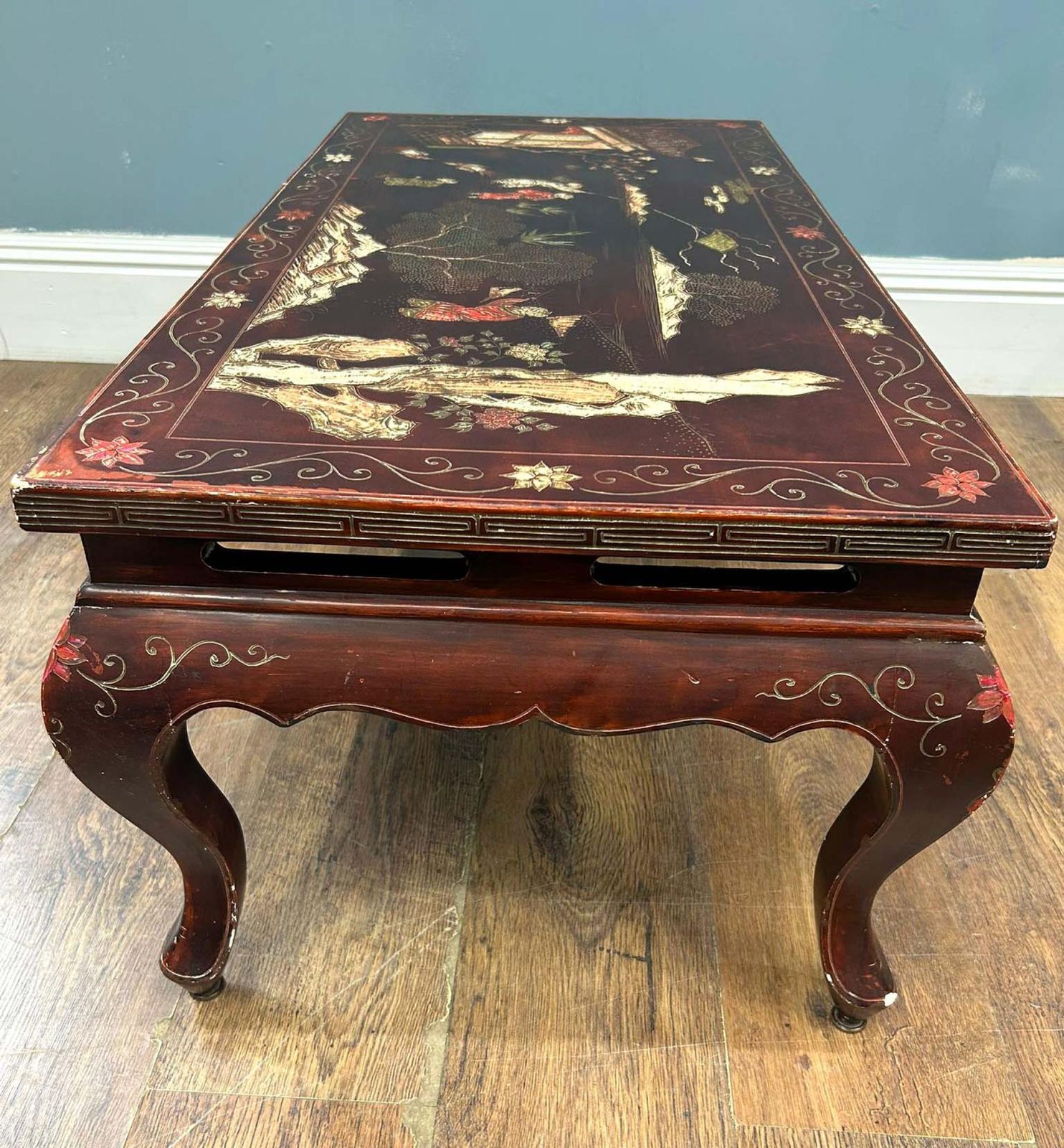 Furniture Chinese Lacquered Coffee Table Chinoiserie photo