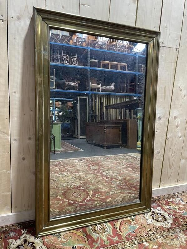 Miroir De Bistro   Brasserie En Laiton Et Mercure