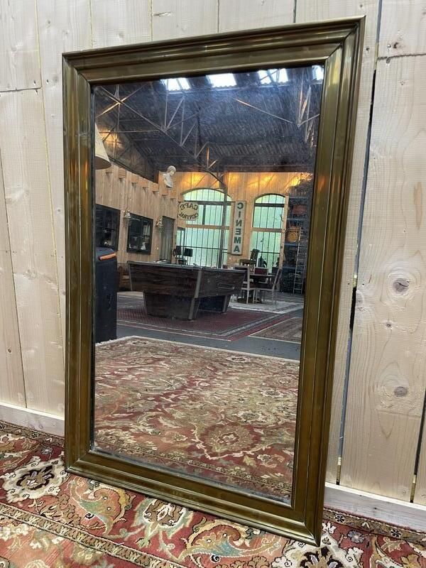 Miroir De Bistro   Brasserie En Laiton Et Mercure photo Home Decor