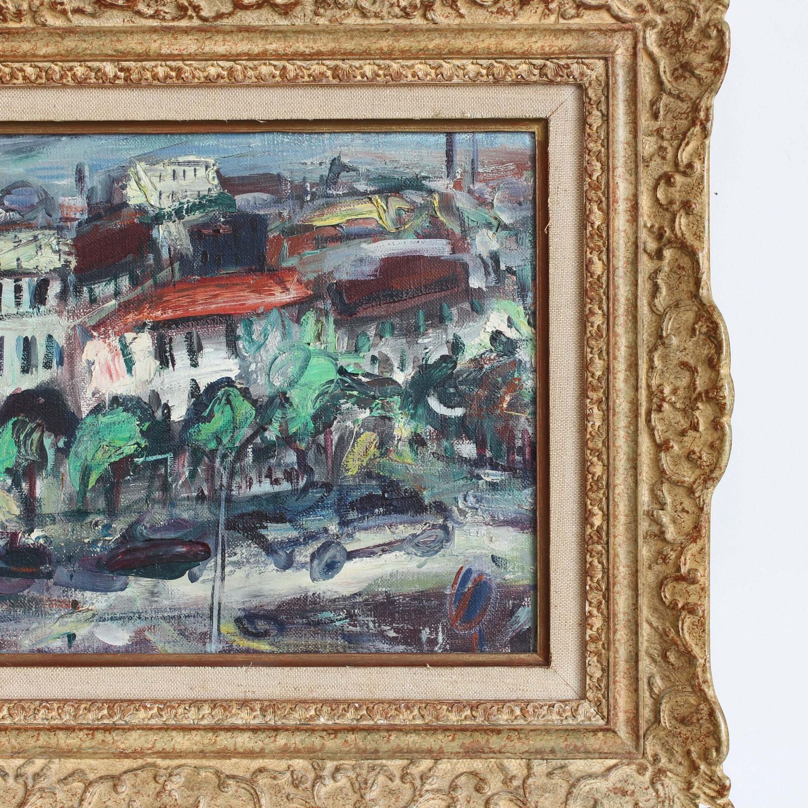 'View Over The City Of Red Roofs' By Guy Le Péqueux (Circa 1960s) photo 1100.0