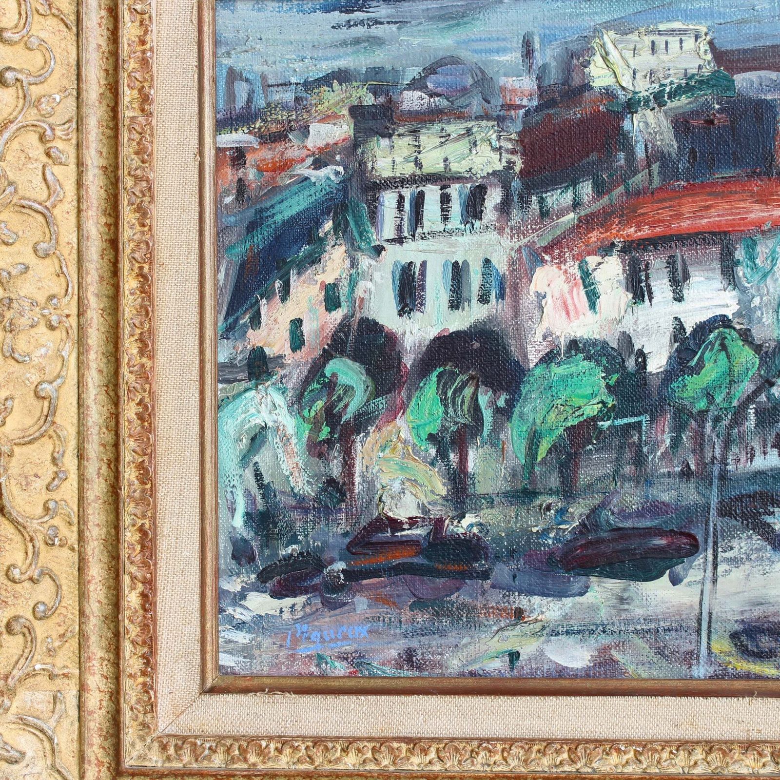 1100.0 'View Over The City Of Red Roofs' By Guy Le Péqueux (Circa 1960s) photo