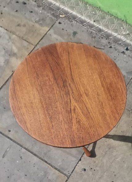Teak 3 Legged Table By Albert Larsson Alberts Tibro Sweden photo furniture