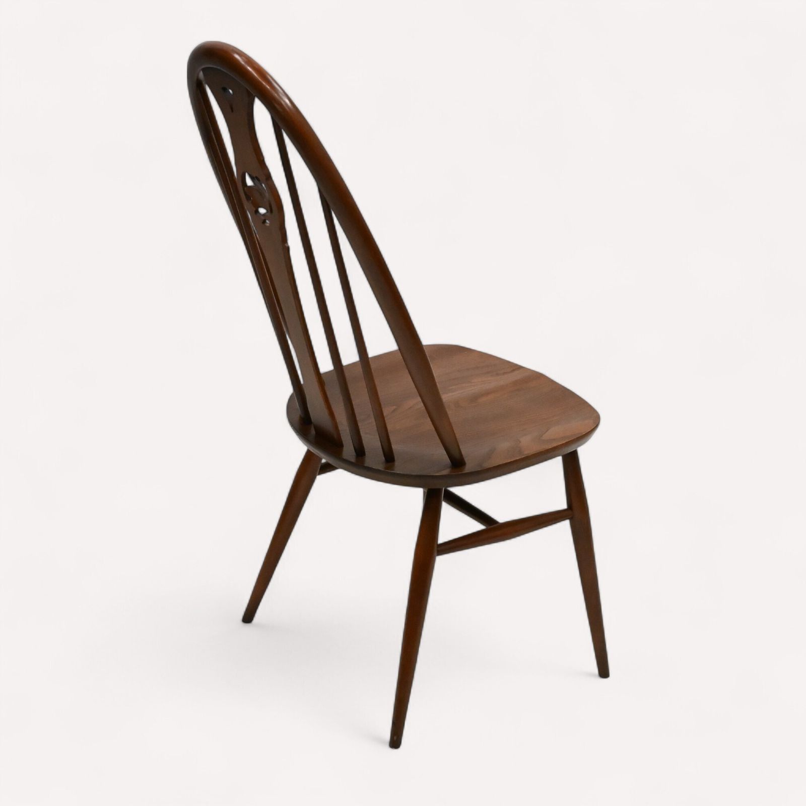 4 Ercol Dining Chairs Windsor Bow Backs Swan Fruitwood Finish Free Uk Delivery photo vintage