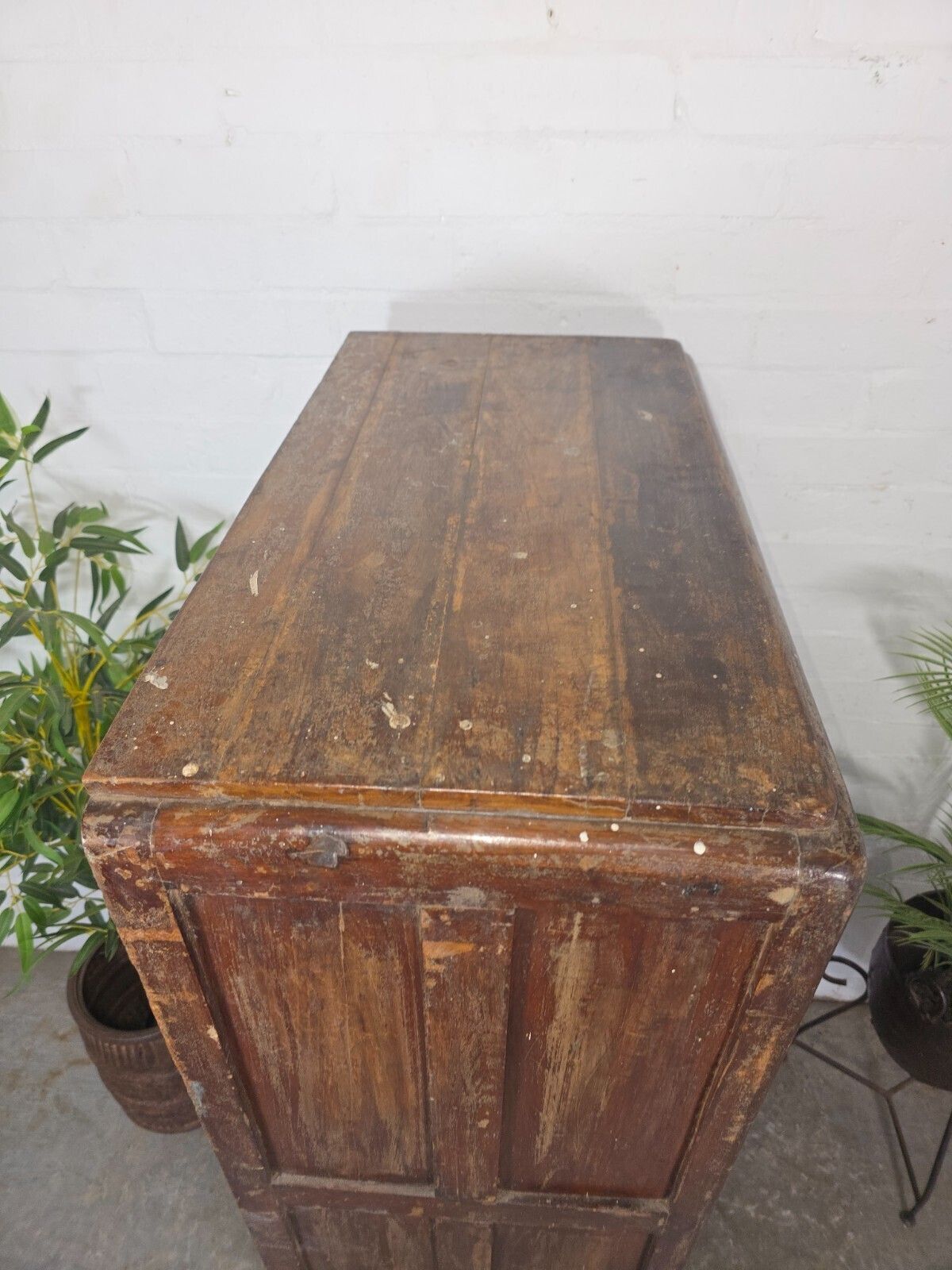 Vintage Indian Glazed Colonial Wooden Kitchen Bathroom Drinks Display Cabinet photo 425.0