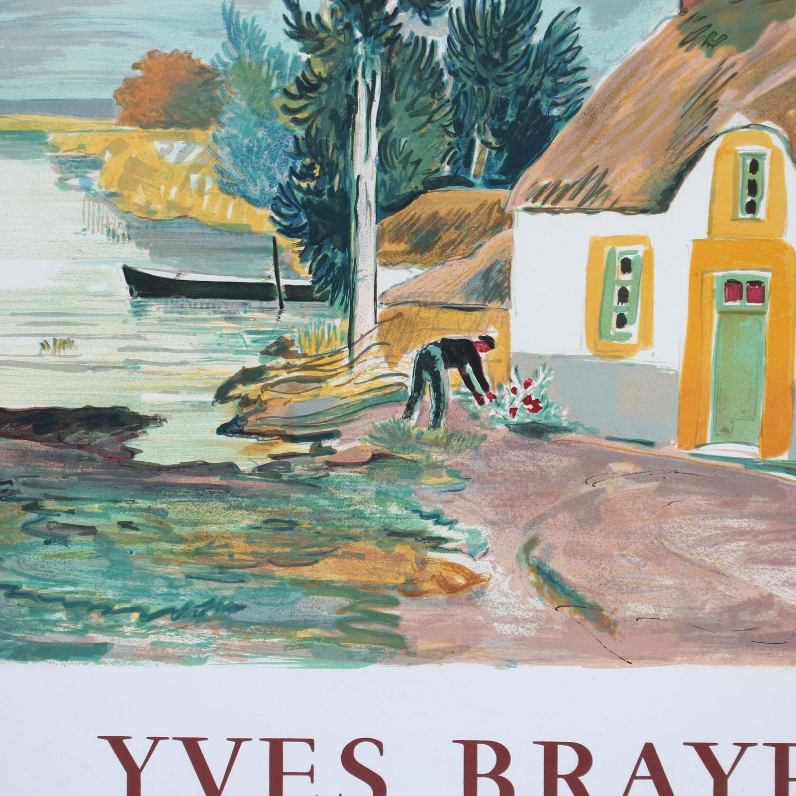 French Vintage Exhibition Poster For Yves Brayer (1971) photo vinterior