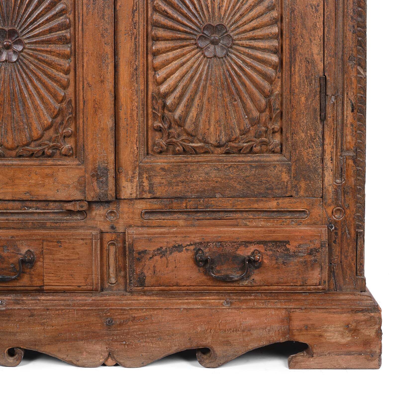 Antique Indian Almirah Cabinet From Gujarat   19th Century photo vintage