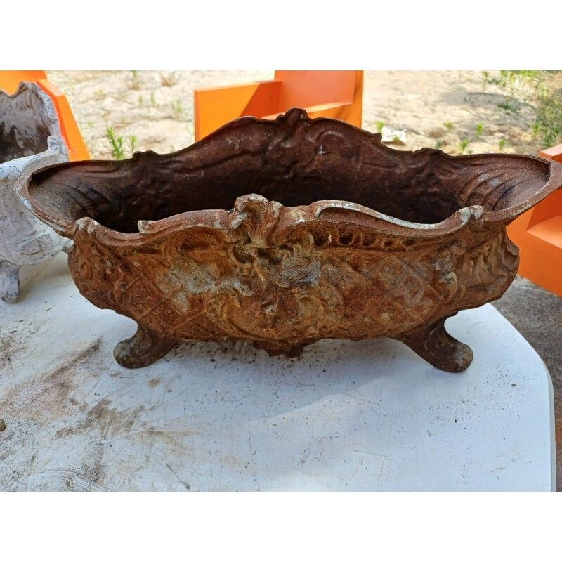 Set Of 4 Cast Iron Planters 1900 From Charleville   Mézières Rocaille Style photo vinterior