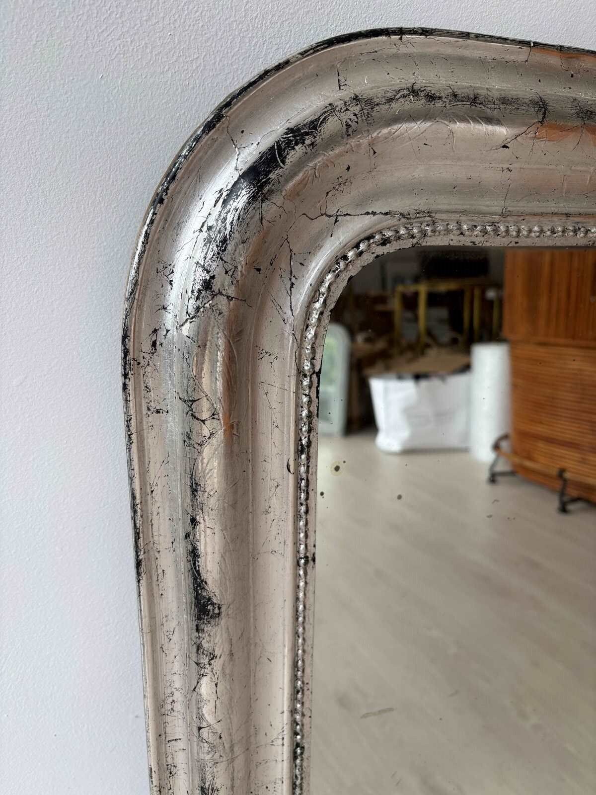 Silver Antique French Louis Philippe Mirror photo Home Decor