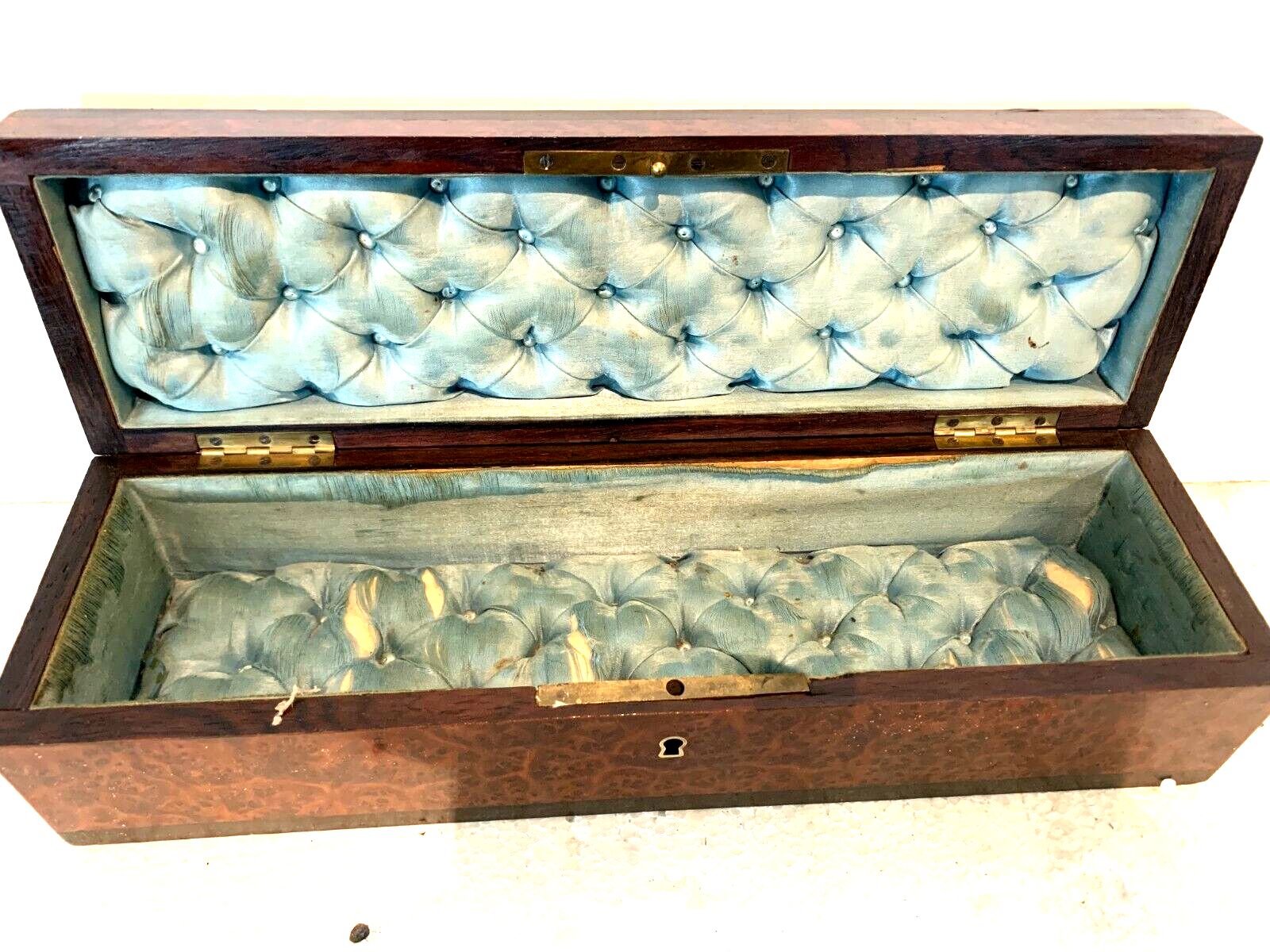 Boite A Gant En Loupe De Thuya Napoléon III Marqueterie Boulle XIX Siècle photo vintage