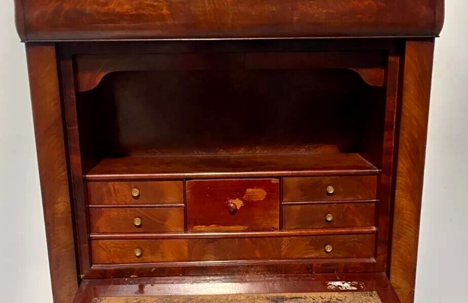 photo for sale Louis Philippe Mahogany And Veneer Secretary 19th Century
