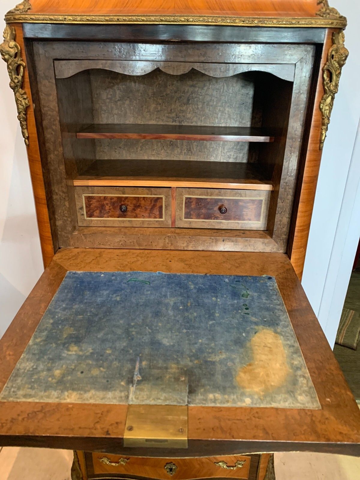 Lady Napoleon III Secretary Rosewood And Rosewood Marble Top photo furniture