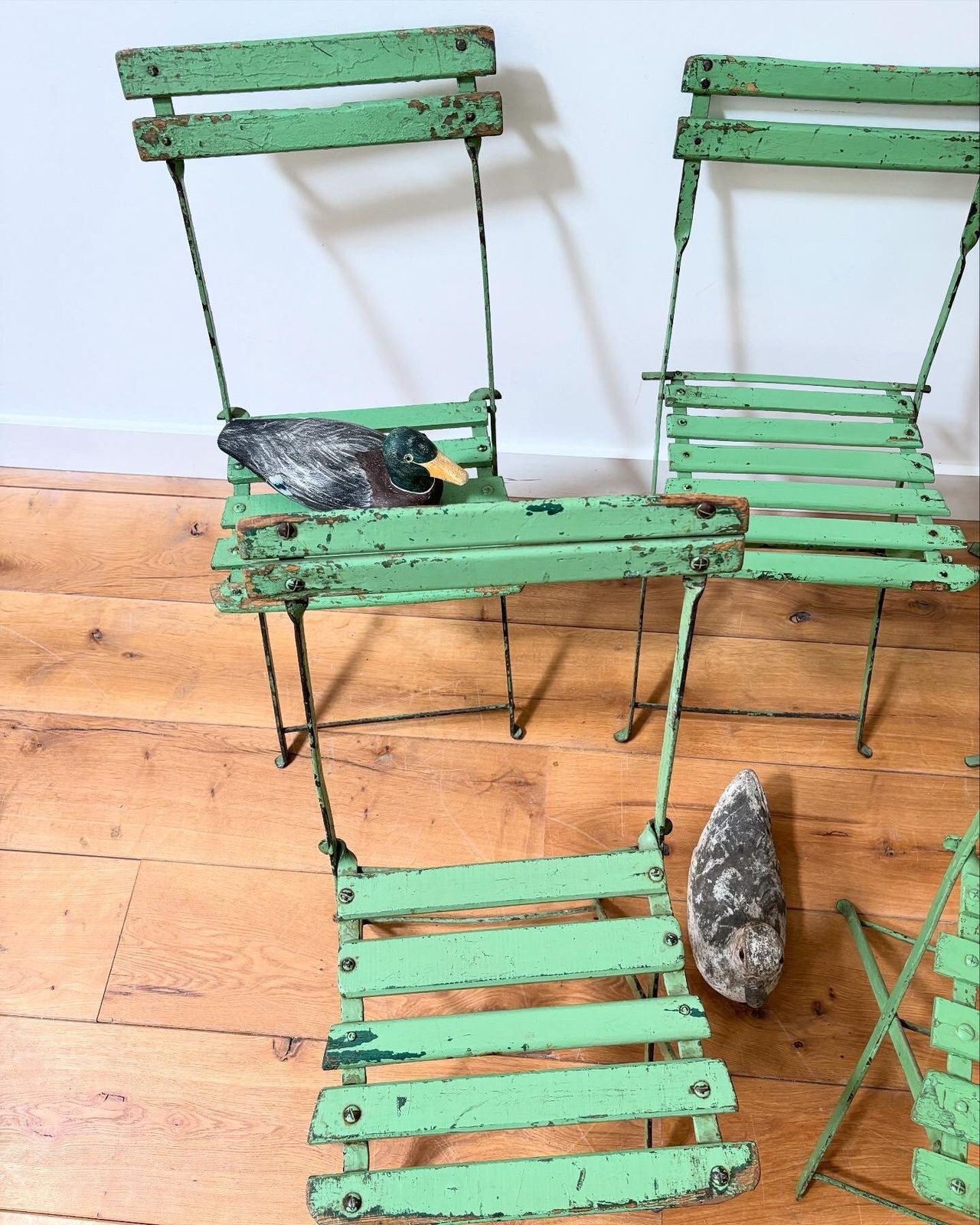 Set Of Five French Folding Garden Chairs photo 480.0