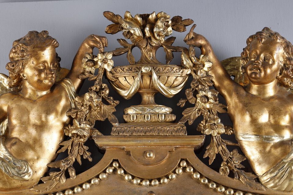 Monumental Louis XVI Style Mirror, Work From The Napoleon III Period photo 22500.0