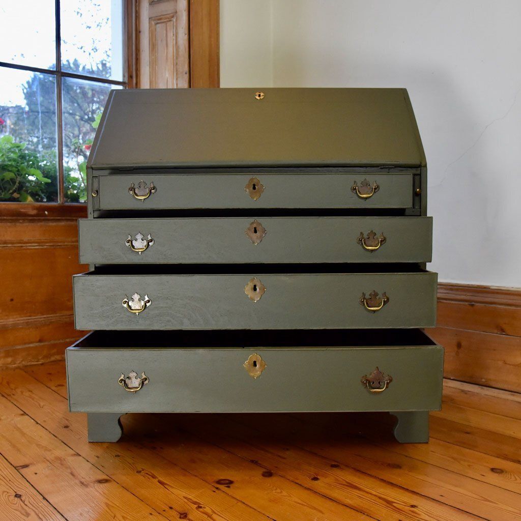 photo for sale Georgian Bureau With Fitted Interior And Later Exterior And Interior Paint